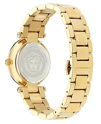 Versace Women's Swiss Gold Ion Plated Stainless Steel Bracelet Watch 35mm