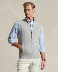 Polo Ralph Lauren Men's Mesh-Knit Cotton Full-Zip Sweater Vest