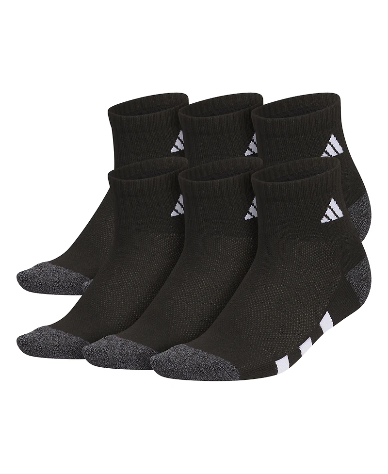 adidas Boys Youth Athletic Cushioned Quarter Socks, Pack of 6