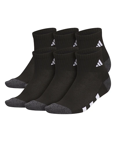 adidas Boys Youth Athletic Cushioned Quarter Socks, Pack of 6