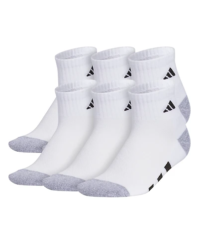 adidas Boys Youth Athletic Cushioned Quarter Socks, Pack of 6