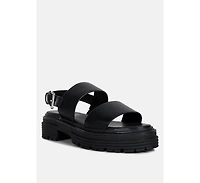joan dual strap platforms sandals with buckle