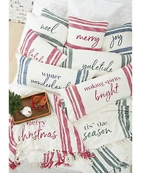 Morgan Joy Woven Christmas Throw Pillow, 18" x 18"