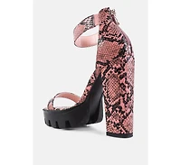 Rattle Chunky High Block Heel Sandals Women