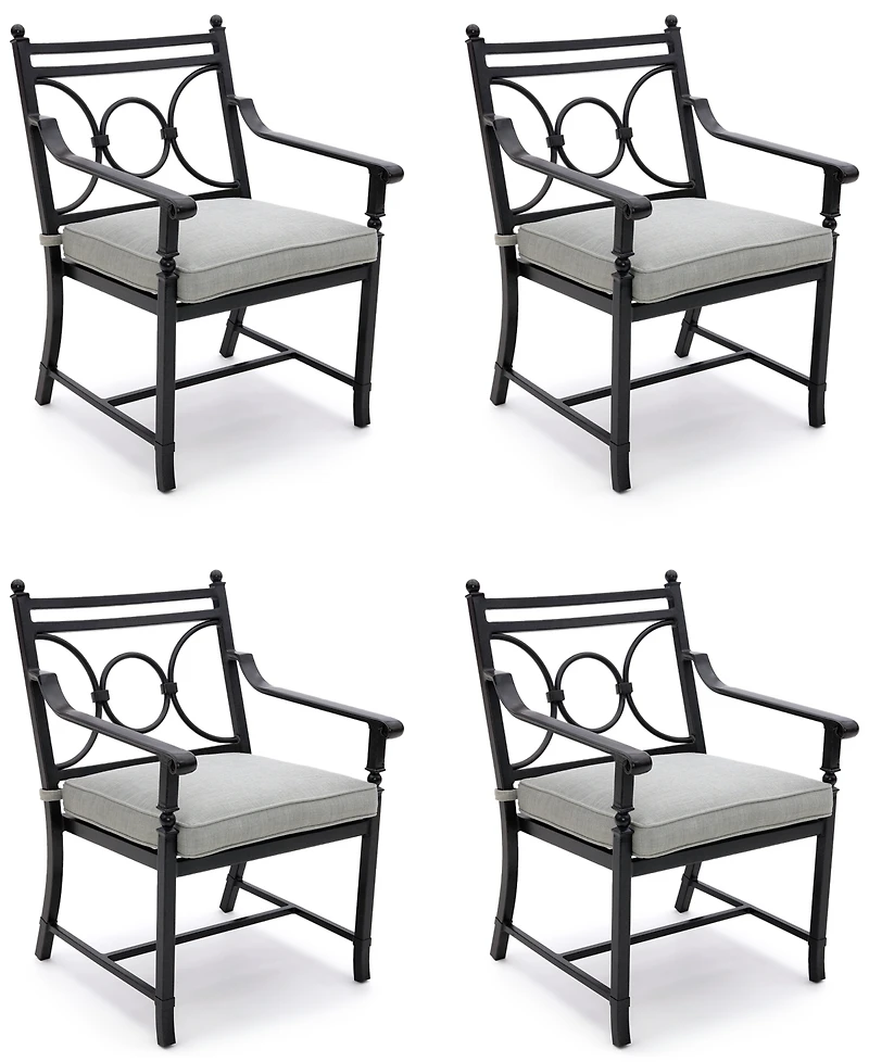 Wythburn Mix and Match Scroll Outdoor Dining Chairs, Set of 4, Created for Macy's