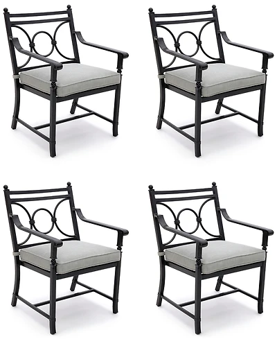 Wythburn Mix and Match Scroll Outdoor Dining Chairs, Set of 4, Created for Macy's