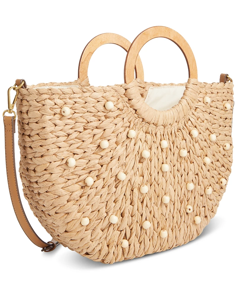Style & Co Straw Tote Crossbody, Exclusively at Macy's