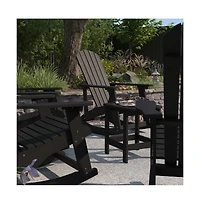 Atlantic Adirondack Patio Furniture Set Includes All-Weather Rocking Chairs And Side Table