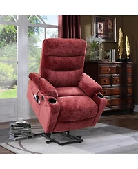 Simplie Fun Electric Power Lift Recliner Chair Sofa With Massage And Heat For Elderly, 3 Positions