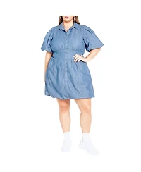 City Chic Plus Denim Ella Dress