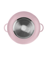 Sedona Kitchen Aluminum 12 Qt Caldero with Silicone Rim Glass Lid and Handle Holder