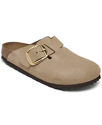Birkenstock Women's Boston Big Buckle Nubuck Leather Clogs from Finish Line