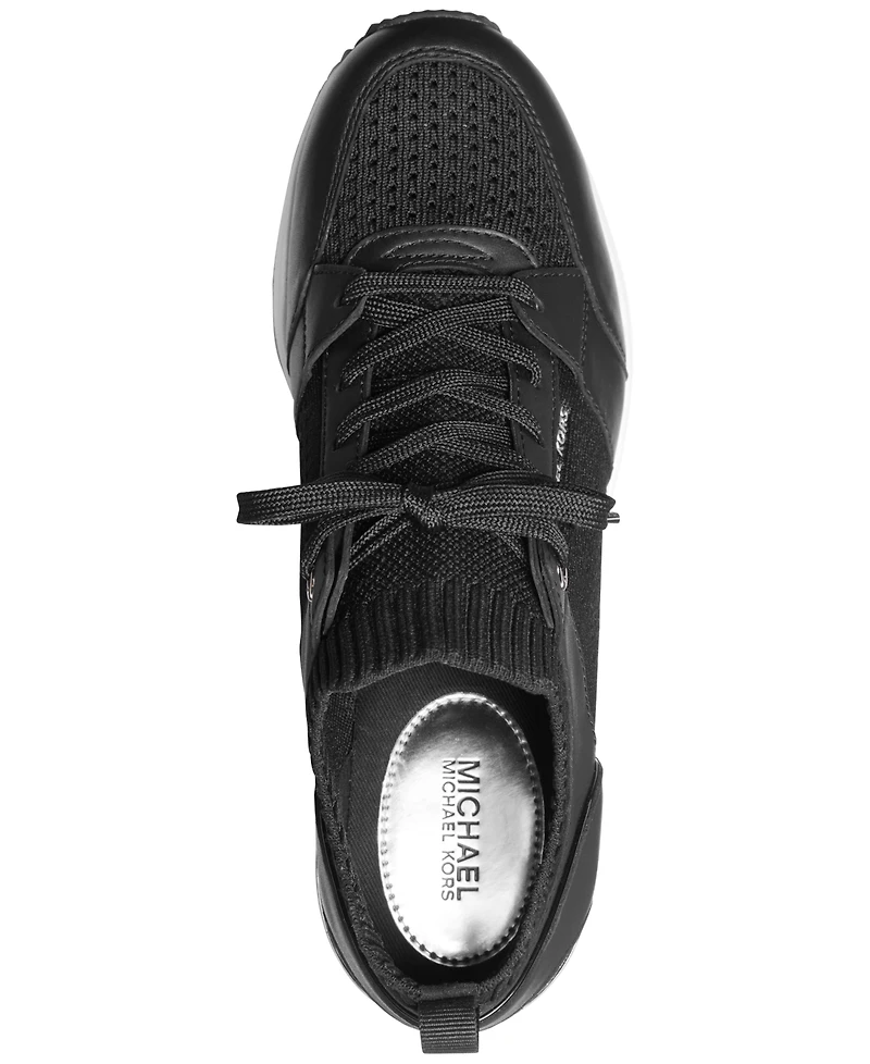 Michael Kors Women's Georgie Knit Lace-Up Trainer Sneakers