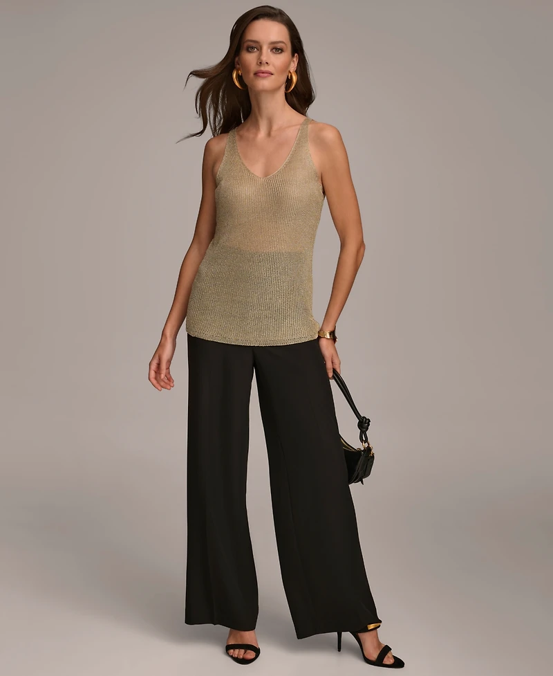 Donna Karan Women's Metallic-Knit Tank Top