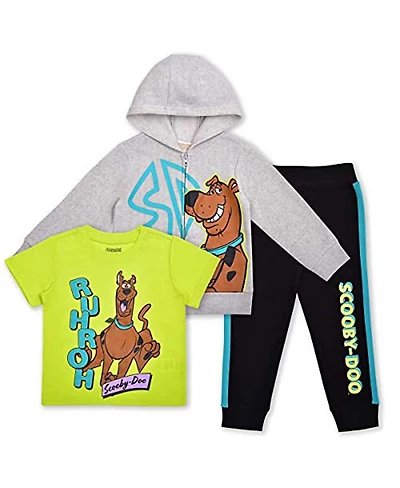 Little Boys and Girls Gray Scooby-Doo 3-Pack Jogger Set