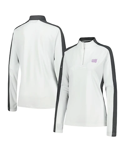 Women's LevelWear White Nhl 2023 Hockey Fights Cancer Remi Quarter-Zip Top
