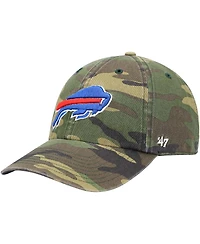 Men's '47 Brand Camo Buffalo Bills Woodland Clean Up Adjustable Hat