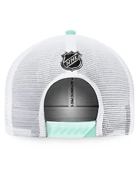 Men's Fanatics Navy, White Seattle Kraken 2022 Nhl Draft Authentic Pro On Stage Trucker Adjustable Hat