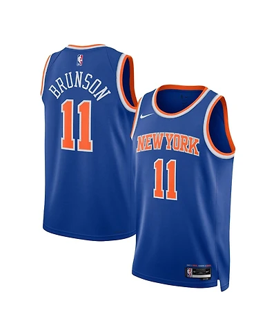 Men's and Women's Nike Jalen Brunson Blue New York Knicks Swingman Jersey - Icon Edition