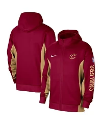 Men's Nike Wine Cleveland Cavaliers 2023/24 Authentic Showtime Full-Zip Hoodie