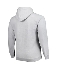 Men's Fanatics Heather Gray Phoenix Suns Big and Tall Wordmark Pullover Hoodie