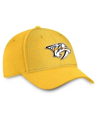 Men's Fanatics Gold Nashville Predators Authentic Pro Rink Flex Hat