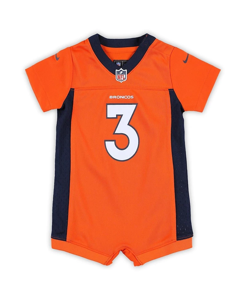 Baby Boys and Girls Nike Russell Wilson Orange Denver Broncos Game Romper Jersey