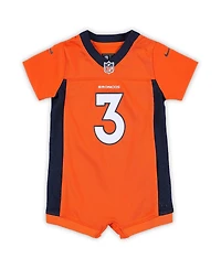 Baby Boys and Girls Nike Russell Wilson Orange Denver Broncos Game Romper Jersey