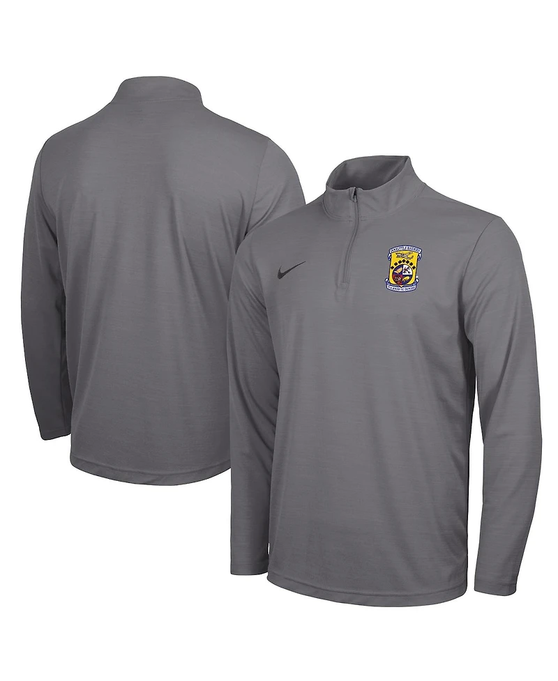 Men's Nike Charcoal Air Force Falcons Rivalry Intensity Quarter-Zip Pullover Top