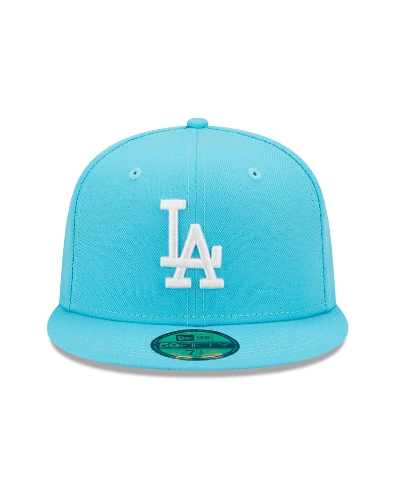 Men's New Era Blue Los Angeles Dodgers Vice Highlighter Logo 59FIFTY Fitted Hat