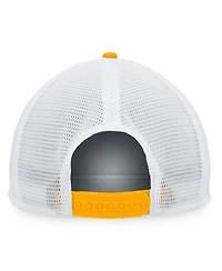 Men's Fanatics Black, Gold Distressed Boston Bruins Heritage Vintage-Like Foam Front Trucker Snapback Hat