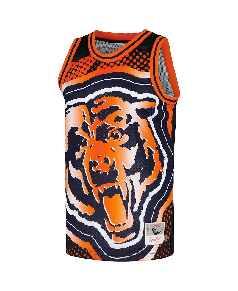 Men's Mitchell & Ness Black Chicago Bears Big Face 7.0 Fashion Tank Top