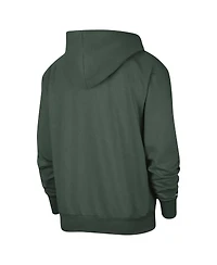Men's Nike Hunter Green Milwaukee Bucks Authentic Performance Pullover Hoodie
