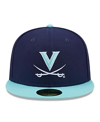 Men's New Era Navy, Light Blue Virginia Cavaliers 59FIFTY Fitted Hat