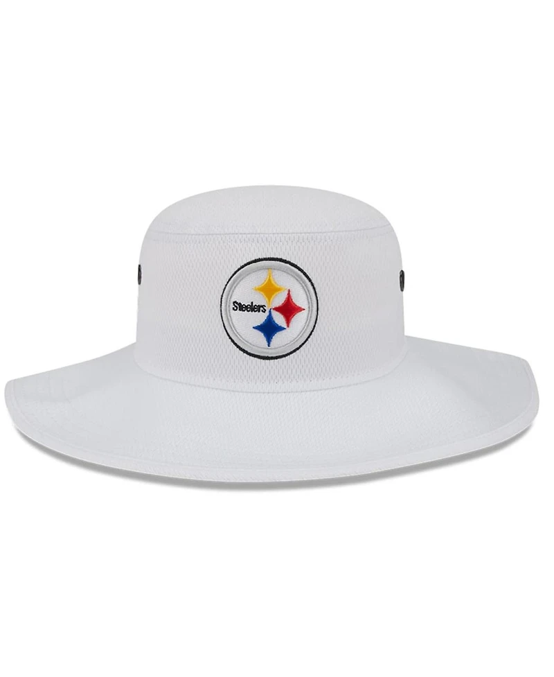 Men's New Era White Pittsburgh Steelers 2023 Nfl Training Camp Panama Bucket Hat