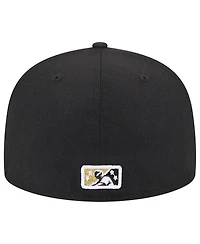 Men's New Era Black Akron RubberDucks Theme Nights Sauerkraut Balls 59FIFTY Fitted Hat