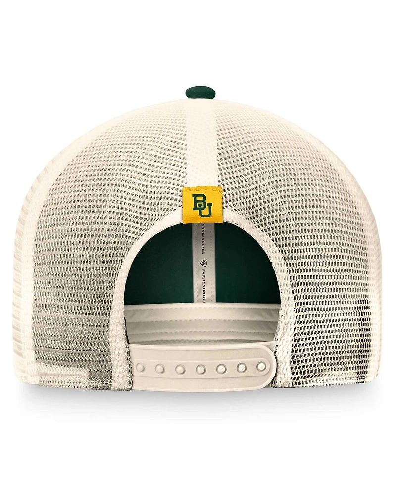 Men's Top of the World Green Baylor Bears Refined Trucker Adjustable Hat