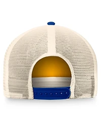 Men's Fanatics Gold, Blue Distressed St. Louis Blues Heritage Vintage-Like Trucker Adjustable Hat