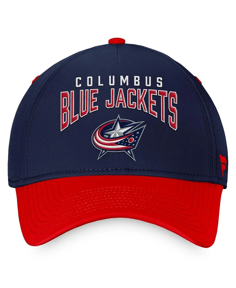 Men's Fanatics Navy, Red Columbus Blue Jackets Fundamental 2-Tone Flex Hat