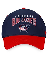 Men's Fanatics Navy, Red Columbus Blue Jackets Fundamental 2-Tone Flex Hat