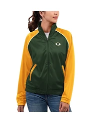 Women's G-iii 4Her by Carl Banks Green Bay Packers Showup Fashion Dolman Full-Zip Track Jacket