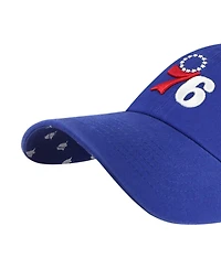 Women's '47 Brand Royal Philadelphia 76ers Confetti Undervisor Clean Up Adjustable Hat