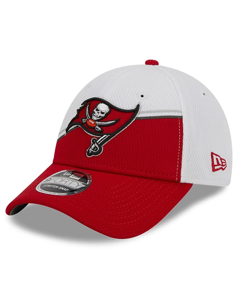 Men's New Era White, Red Tampa Bay Buccaneers 2023 Sideline 9FORTY Adjustable Hat