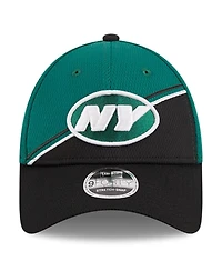 Men's New Era Green, Black New York Jets 2023 Sideline 9FORTY Adjustable Hat