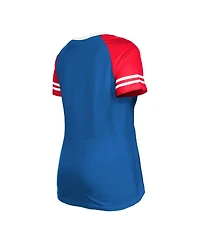 Women's New Era Royal Buffalo Bills Raglan Lace-Up T-shirt