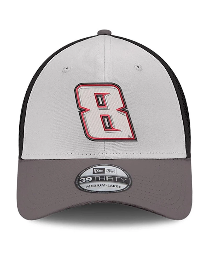 Men's New Era Gray, Black Kyle Busch 39THIRTY Neo Flex Fit Hat
