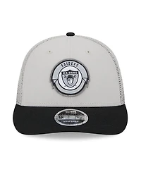 Men's New Era Cream, Black Las Vegas Raiders 2023 Sideline Historic Low Profile 9FIFTY Snapback Hat