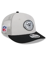 Men's New Era Cream, Black Las Vegas Raiders 2023 Sideline Historic Low Profile 9FIFTY Snapback Hat