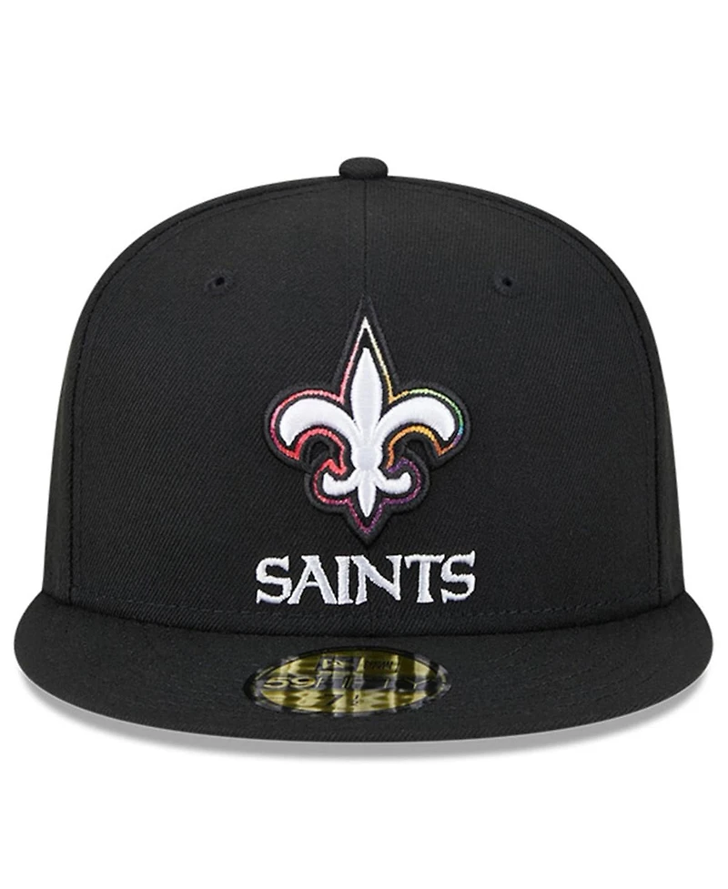 Men's New Era Black New Orleans Saints 2023 Nfl Crucial Catch 59FIFTY Fitted Hat