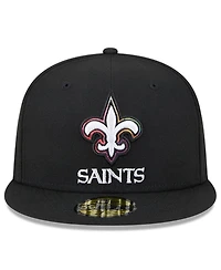 Men's New Era Black New Orleans Saints 2023 Nfl Crucial Catch 59FIFTY Fitted Hat